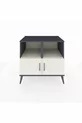 Commode Kronos 2 étagères 2 portes Anthracite-Pierre de lune