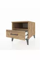 Table de chevet Kronos avec une étagère et un tiroir, en pin-pin