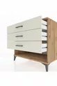 Commode Kronos à 3 tiroirs Pin-Pierre d'Agate
