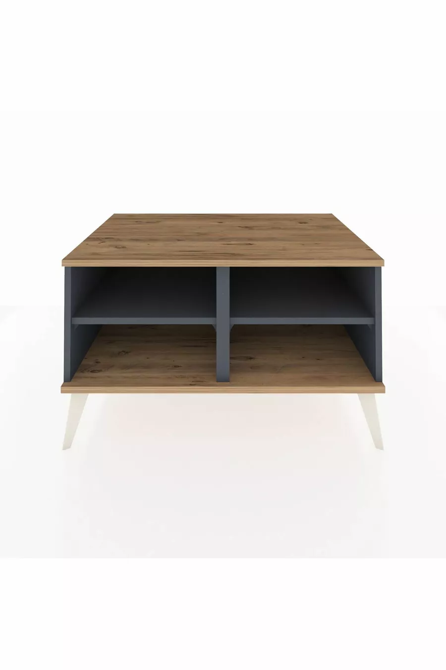 Commode Kronos 2 étagères Anthracite-Sapin/Anthracite
