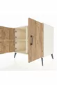 Commode Kronos 2 étagères 3 portes Pierre de lune-Pin/Pierre de lune