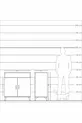Commode Kronos avec 3 étagères, 1 tiroir et 2 portes, Anthracite-Sapin