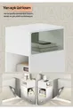 Table de chevet Mia Dar – Table de chevet avec tiroir, compartiment ouvert interchangeable, table d'appoint
