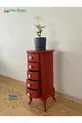 Table de chevet ronde à 5 tiroirs avec porte-plantes
