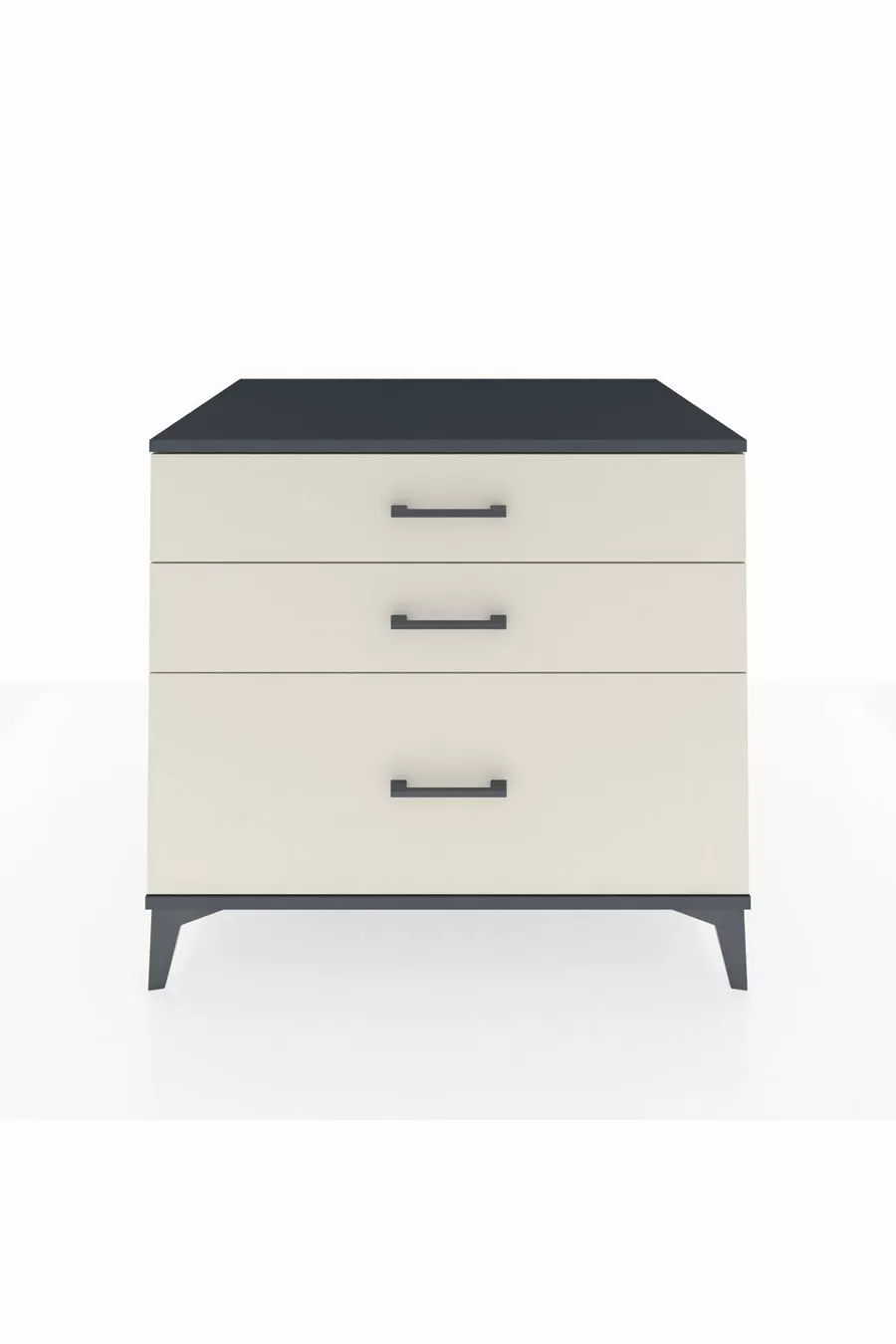 Commode Kronos 3 tiroirs Anthracite-Pierre de lune