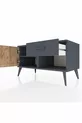 Commode Hyperion avec une seule étagère, un tiroir et une porte, Anthracite-Sapin/Anthracite