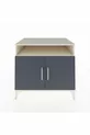 Commode Kronos 2 étagères 2 portes Pierre de Lune-Anthracite