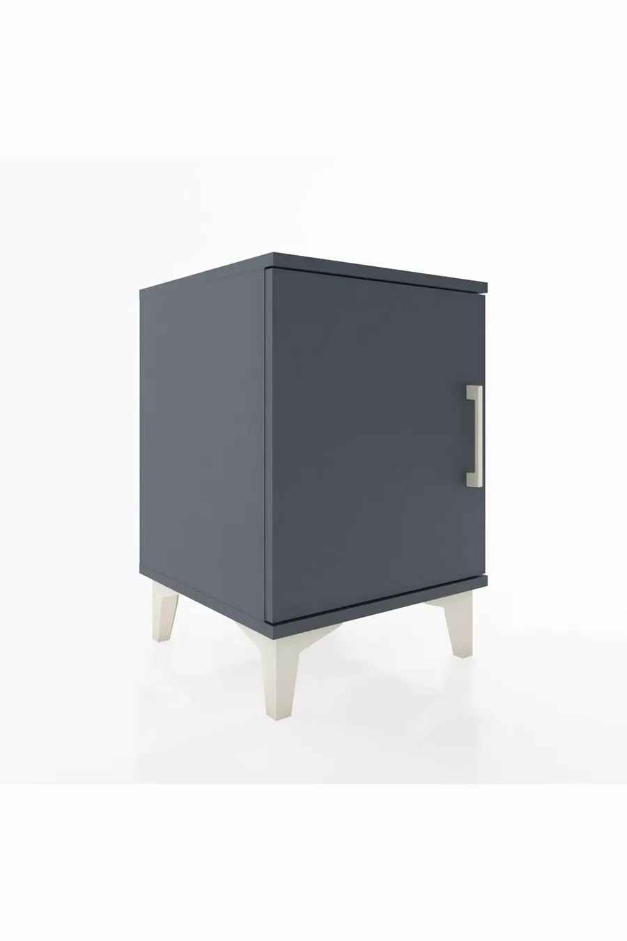 Chevet Hyperion avec une étagère unique et une porte unique Anthracite-Anthracite