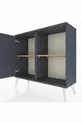 Commode Arges avec 2 étagères et 1 porte Anthracite-Anthracite/Sapin
