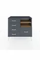 Commode Hyperion 2 étagères 5 tiroirs Anthracite-Sapin/Anthracite