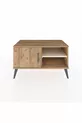Commode Hyperion à 2 étagères avec une porte en pin-pin / pierre de lune