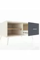 Commode Kronos à une étagère et un tiroir, quartz- pin/anthracite