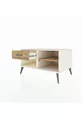 Commode Kronos à une étagère et un tiroir, Pierre de lune-Pin