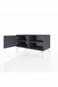 Commode Hyperion 2 étagères avec porte unique Anthracite-Anthracite