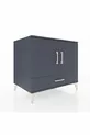 Commode Kronos avec 2 étagères, 1 tiroir et 2 portes, Anthracite-Anthracite
