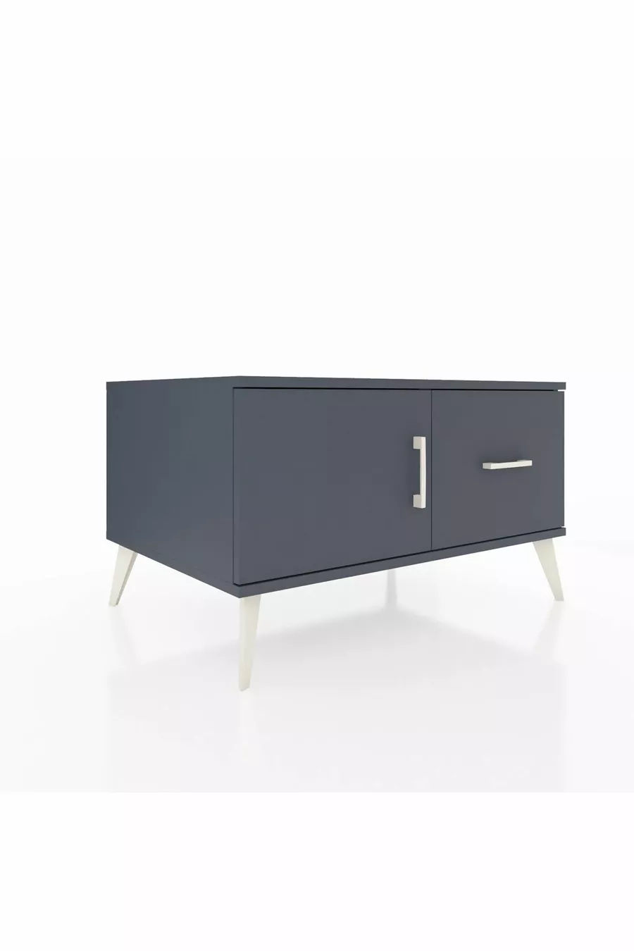 Commode Kronos avec une étagère, un tiroir et une porte, Anthracite-Anthracite