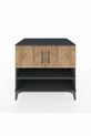 Commode Kronos 3 étagères 2 portes Anthracite-Sapin
