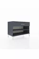 Commode Hyperion à une étagère et un tiroir, anthracite-anthracite