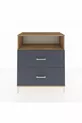 Commode Hyperion à une étagère et 2 tiroirs Pin-Anthracite