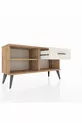 Commode Arges avec une étagère et un tiroir en pin-pin / quartz