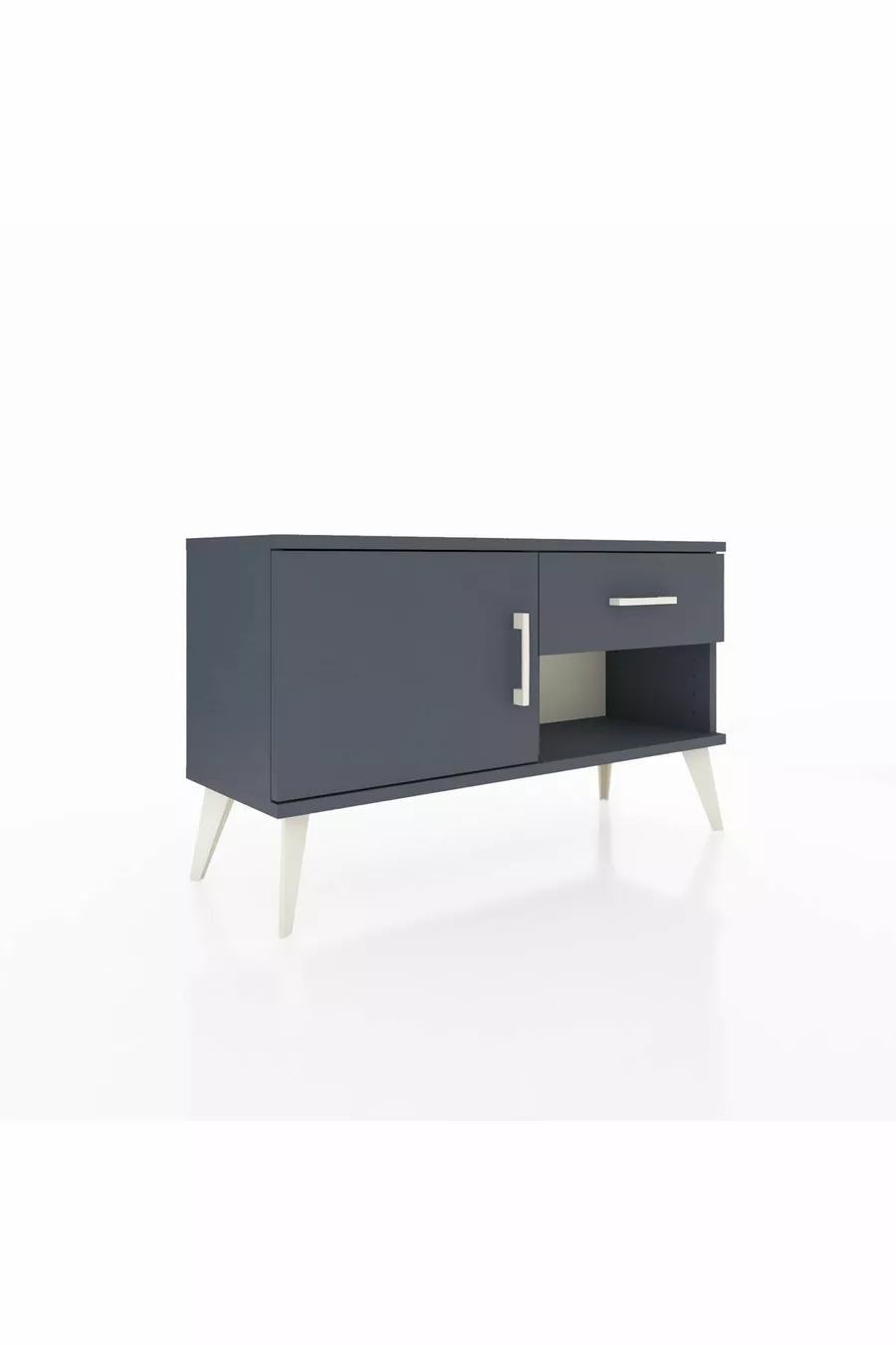 Commode Arges à une étagère, un tiroir et une porte, anthracite-anthracite