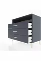 Commode Hyperion à une étagère et trois tiroirs Anthracite-Anthracite