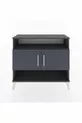 Commode Arges 3 étagères 2 portes Anthracite-Anthracite