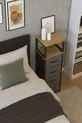 Commode à 2 étagères et 4 tiroirs en cuir, commode à tiroirs en cuir, organisateur polyvalent pour chambre à coucher
