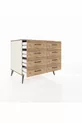 Commode Kronos 8 tiroirs Pierre de lune-Pin