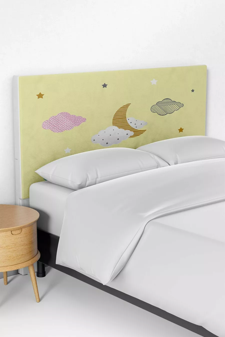Housse de tête de lit et sommier pour chambre d'enfant à motif nuage