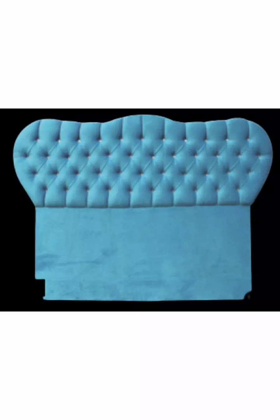 Tête Alc Cristal en plumes de canard bleu matelassé