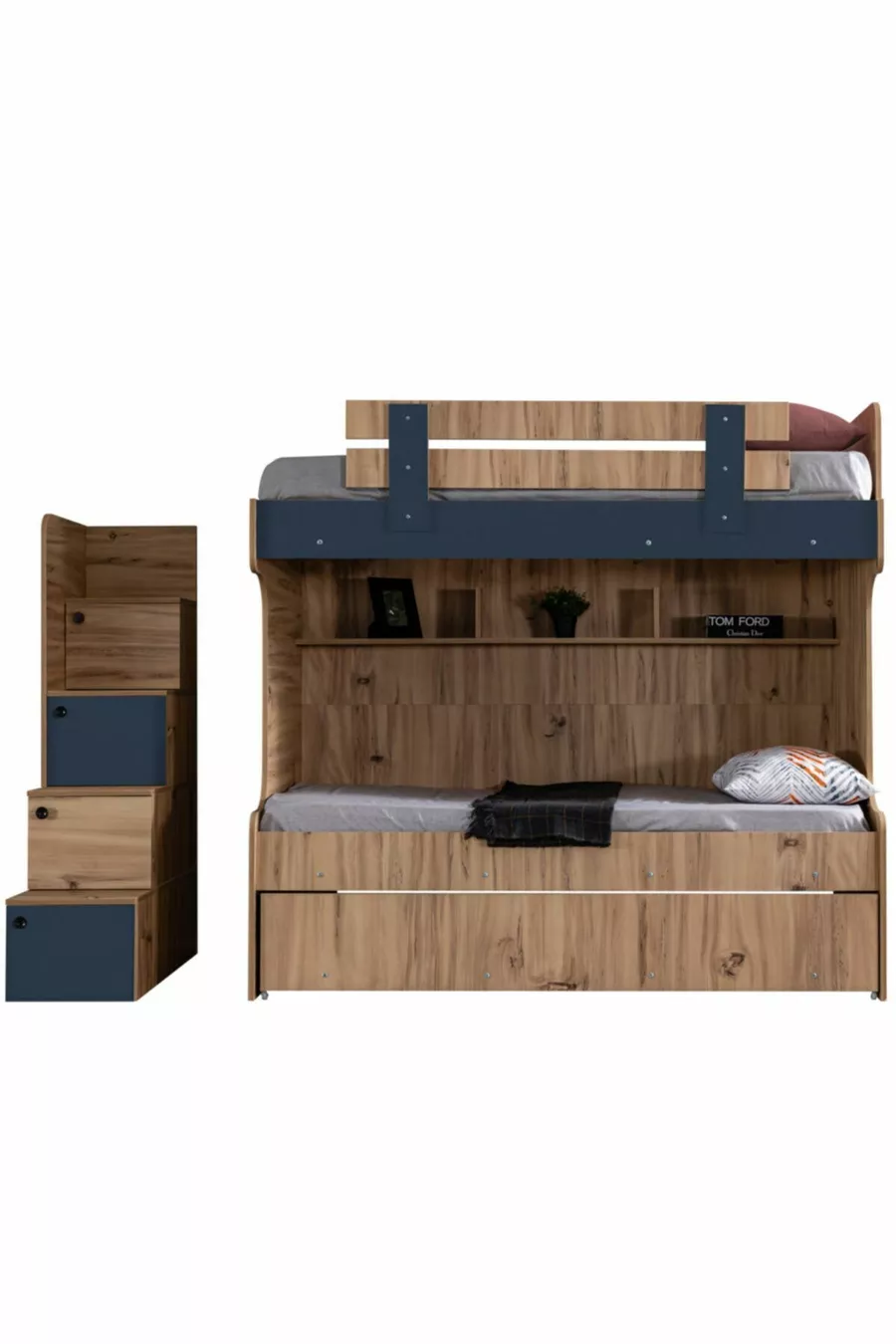 Lits superposés, Lit superposé pour enfants Riva 3 matelas confort