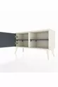 Commode Arges 2 étagères avec 1 porte Pierre de lune-Anthracite