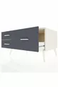 Commode Kronos 3 étagères Pierre de lune / Anthracite