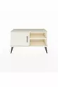 Commode Arges à 2 étagères et 1 porte, couleur Pierre de Lune
