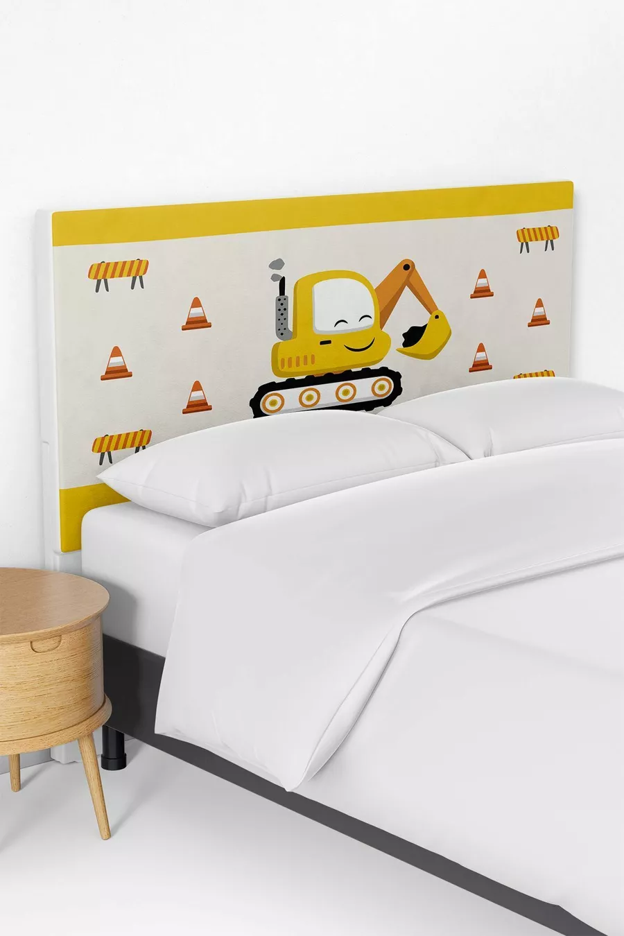 Housse de tête de lit pour chambre d'enfant avec jolis camionnettes