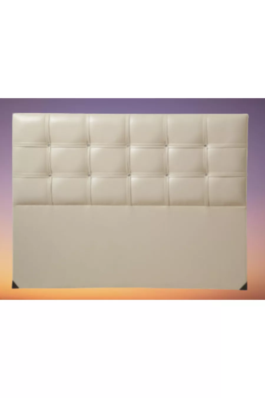 Tête de lit Alc Çiğdem simple en cuir synthétique crème écologique