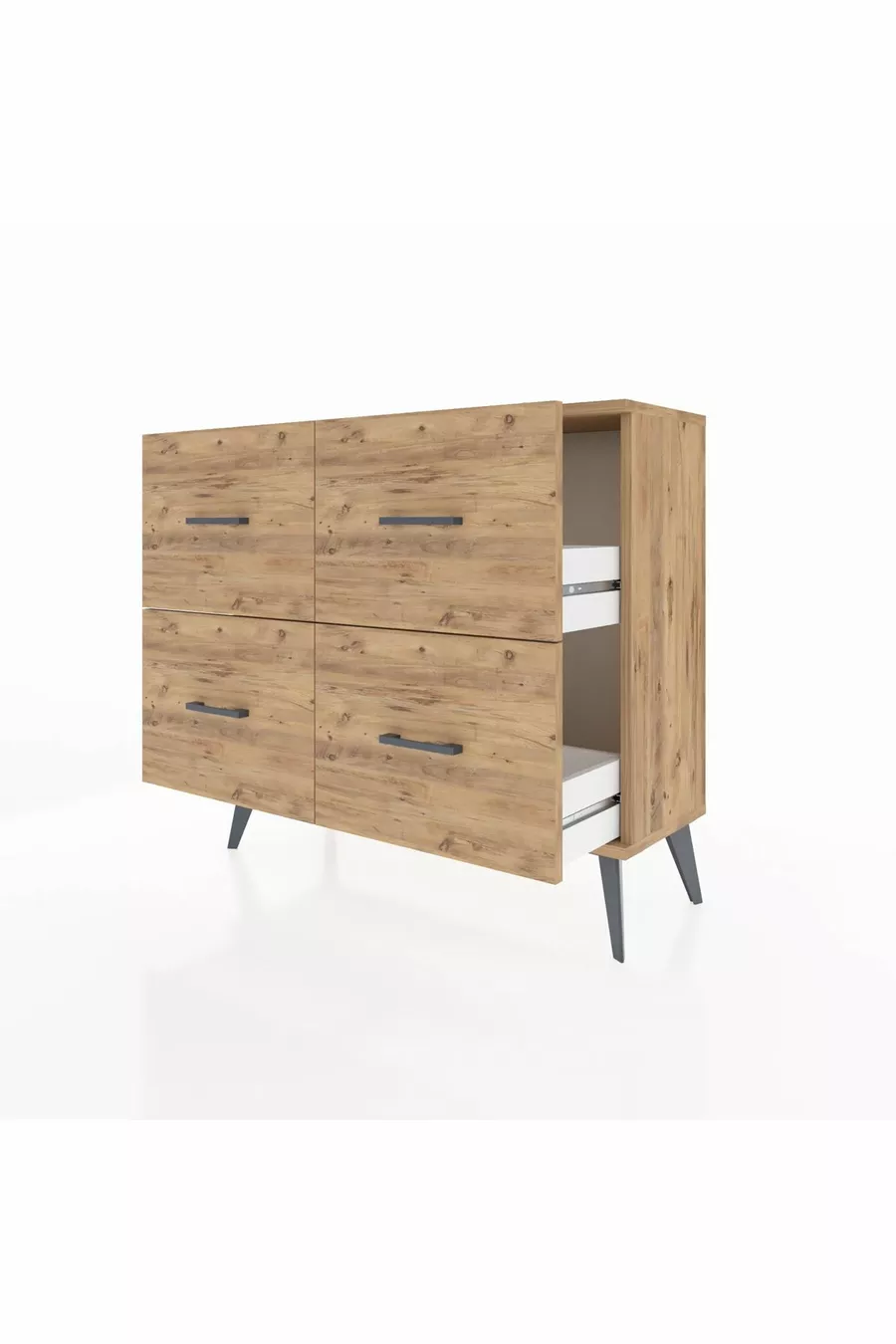 Commode Arges à 4 tiroirs en pin-pin