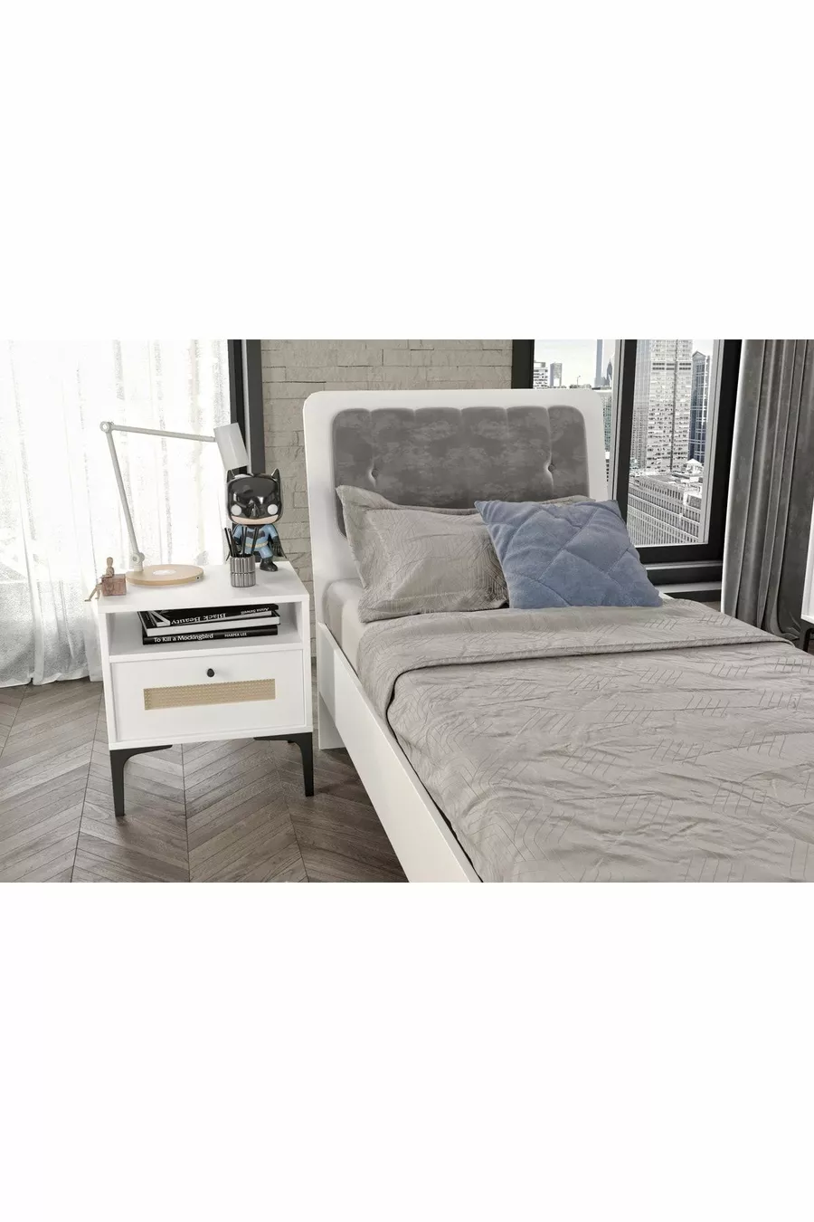 Ensemble de chambre d'adolescent Trio White L (MDF)