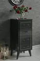 Commode noire en MDF Joi à 4 tiroirs