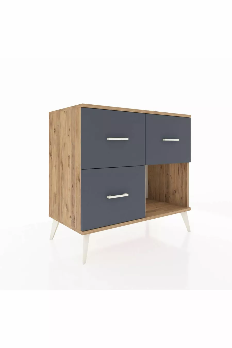 Commode Hyperion 3 tiroirs Pin-Pin/Anthracite