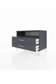 Commode Hyperion à une étagère et 2 tiroirs Anthracite-Anthracite
