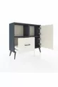 Commode Arges 2 étagères, 1 tiroir, 2 portes, Anthracite-Pierre de lune