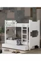 Lits superposés en profil MDF, lit superposé modulable Eurasia avec 3 matelas confort
