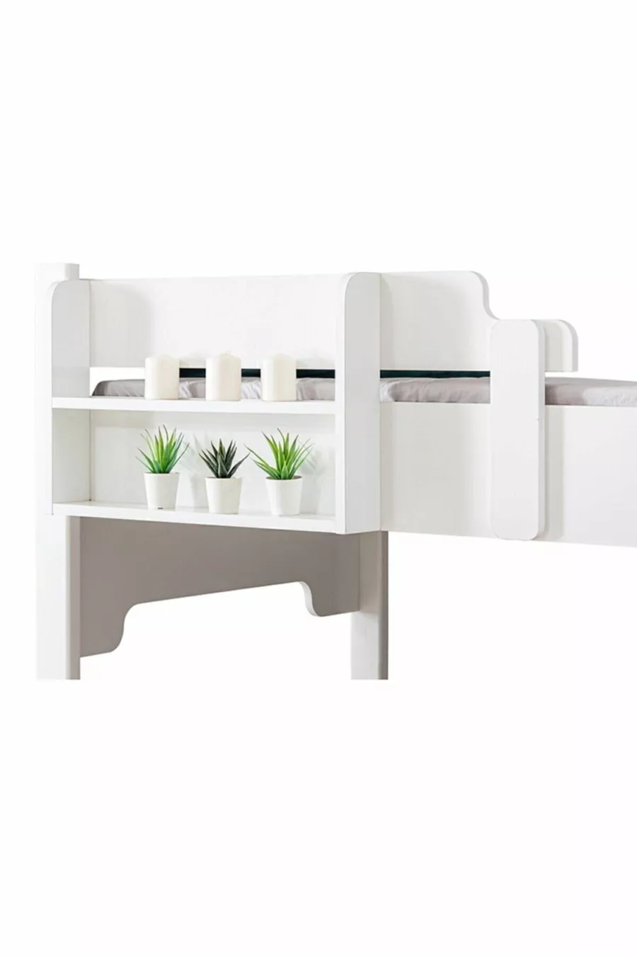 Lits superposés en profil MDF, lit superposé modulable Eurasia avec 3 matelas confort