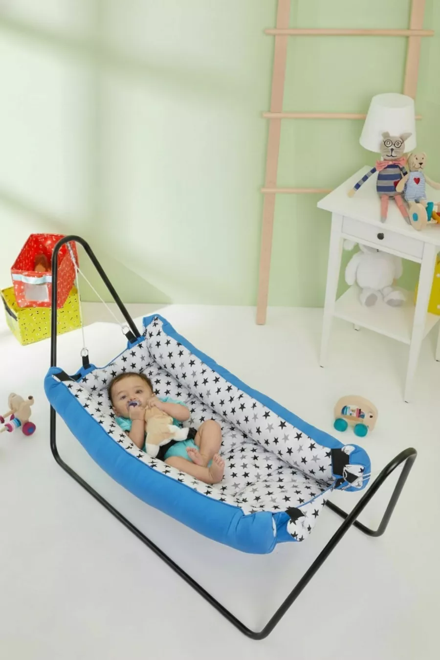 Berceau hamac portable pour bébé (Bleu)