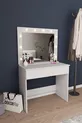 Table de maquillage Hollywood avec miroir et éclairage LED, table de cosmétiques avec organiseur à tiroirs compartimentés