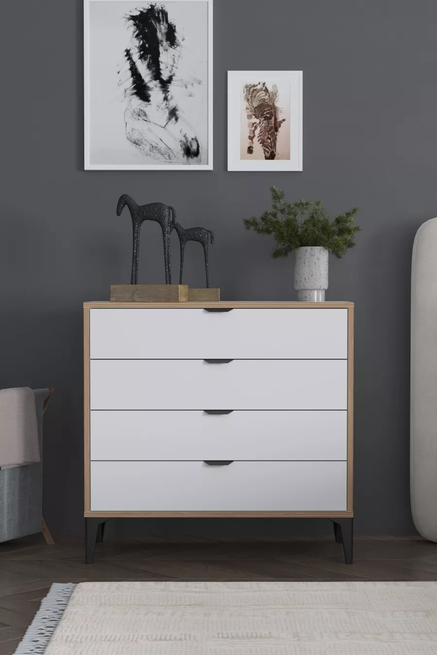 Commode Arden à 4 tiroirs