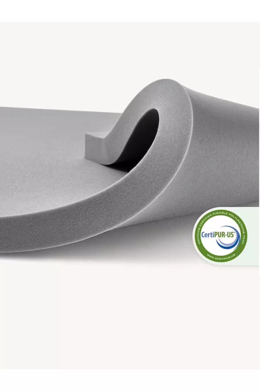 Ecotopper - 6 cm Matelas en Mousse Orthopédique Ferme Gris