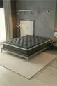 Matelas à ressorts ensachés ultra orthopédique avec soutien lombaire et dorsal, équipé d’un coussin en forme de croissant, ressorts ensachés et tissu en duvet de lapin